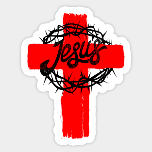 Jesus cross Sticker